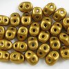 10g Beutel SuperDuo Beads 2,5x5mm, Matte Metallic Goldenrod