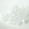 100 Stück Glass Round Beads 3mm, Crystal AB Matted