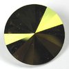 2 Stück Swarovski® Kristalle 1122 Rivoli SS47 (10,5mm), Crystal Iridescent Green Foiled *001IRIG