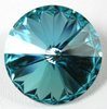 6 Stück Swarovski® Kristalle 1122, Rivoli 12mm, Light Turquoise Foiled *263