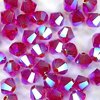 360 Stück Swarovski® Kristalle 5328 Xilion Beads, 4mm, Light Siam AB2x *227AB2