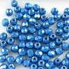 100 Stück feuerpolierte Glasschliffperlen 2,5mm, Saturated Metallic Nebulas Blue