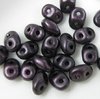 10g Beutel SuperDuo Beads 2,5x5mm, Metallic Suede - Dark Plum