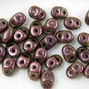 10g Beutel SuperDuo Beads 2,5x5mm, Polychrome - Copper Rose