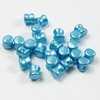 50 Stück Diabolo Shape Beads 4x6mm, Albaster Pastel Aqua
