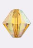 360 Stück Swarovski® Kristalle 5328 Xilion Beads 4mm, Topaz AB2 *203AB2