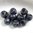 10 Stück Mushroom Buttons Beads ( Pilz Perlen) 9x8mm, Jet Blue Luster Matted