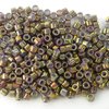 5g Röhrchen Miyuki Delica Beads 11/0, Metallic Iris Earth Batik Gold, DB1010
