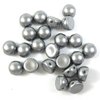 25 Stück Cabochon 2-hole Beads 6mm, mit 2 Löchern, Pastel Light Grey