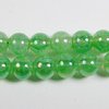 20 Stück Glasperlen Luster, rund 8mm, Bohrung 1mm, Light Green AB