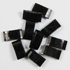 30 Stück Acryl Perlen, 2-Loch Trägerperlen 17x9x5mm, schwarz