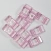30 Stück Acryl Perlen, 2-Loch Trägerperlen 17x9x5mm, rosa
