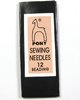 25 Stück Pony Sewing Needles for Beading, #12