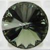 6 Stück Swarovski® Kristalle 1122, Rivoli 12mm, Black Diamond Foiled *215