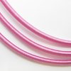 1 Stück Collier mit Polyester Garn gewickelt, Länge ca. 44mm + 5cm, Ø5mm, Pink