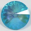 6 Stück Swarovski® Kristalle 1122 Rivoli 16mm, Crystal Ultra Turquoise AB Unfoiled *001ULTTUAB