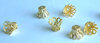 200 Stück Perlenkappen Krönchen, A Ø 8mm, 7mm hoch, Bohrung 2mm, vergoldet