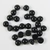 100 Stück Cabochon 2-hole Beads 6mm, mit 2 Löchern, Jet