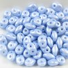 10g Beutel SuperDuo Beads 2,5x5mm, Powdery - Pastel Blue