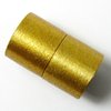 1 Stück Magnetverschluss, 26x16mm, I Ø 14mm, Aluminium gebürstet, gold eloxiert