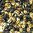 50g Beutel SuperDuo Duets Beads 2,5x5mm, Black/White Dark Travertin