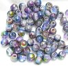 100 Stück Glass Round Beads 3mm, Crystal Magic Blue