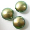 2 Stück Swarovski® Kristalle 5860 Crystal Coin Pearl 12mm, Iridescent Green *930
