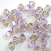 50 Stück Swarovski® Kristalle, 5328 Xilion Beads 4mm, Light Amethyst Shimmer 2x *212SHIM2