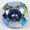 6 Stück Swarovski® Kristalle 4470 Quadrat Rivoli, 12mm, Light Sapphire Shimmer Foiled *211SHIM-6