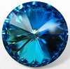 6 Stück Swarovski® Kristalle 1122 Rivoli, 18mm, Crystal Bermuda Blue Foiled *001BB-6