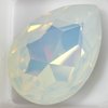 1 Stück Swarovski® Kristalle 4327, Pear Fancy Stone 30x20mm, White Opal Foiled *234