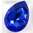 1 Stück Swarovski® Kristalle 4320, Pear Fancy Stone 18x13mm, Majestic Blue Foiled *296