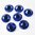12 Stück Swarovski® Kristalle 2088 XIRIUS Rose SS34, Majestic Blue Foiled *296