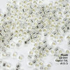 4g Röhrchen Miyuki Delica Beads 15/0, Silver Lined Crystal, DBS0041
