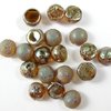 25 Stück Cabochon 2-hole Beads 6mm, mit 2 Löchern, Etched Crystal Celsian Full