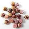 25 Stück Cabochon 2-hole Beads 6mm, mit 2 Löchern, Etched Crystal Full Capri Rose