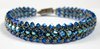 Fädel-Kit mit Anleitung: Armband " Flachspiral " in der Farbe Capri Blue ABFC