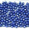 100 Stück feuerpolierte Glasschliffperlen 2,5mm, Saturated Metallic Lapis Blue
