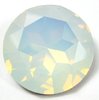 1 Stück 27mm Glas Chaton, White Opal Foiled