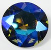 1 Stück K9 Glas Chaton 27mm, Sapphire Blue Shimmer Foiled