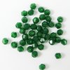 720 Stück Glasschliffperlen, Doppelkegel 3mm, Fern Green Opal