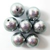 6 Stück Miyuki Cotton Pearls Ø 10mm, Rich Grey