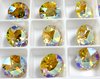 8 Stück Swarovski® Kristalle 1088 XIRIUS Chaton, SS29 (ca.6mm), Light Topaz Shimmer F *226SHIM