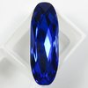 1 Stück Swarovski® Kristalle 4161, Long Classical Oval 27x9mm, Majestic Blue Foiled *296