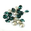 20 Stück Swarovski® Kristalle 1088 XIRIUS Chaton,SS18 (ca.4mm), Emerald Foiled *205