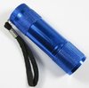 1 Stück Mini Aluminium LED Taschenlampe mit Umhängeband, inkl. Batterien, 8,3x2,5mm, blau