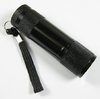 1 Stück Mini Aluminium LED Taschenlampe mit Umhängeband, inkl. Batterien, 8,3x2,5mm, schwarz