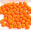 50 Stück feuerpolierte Glasschliffperlen 3mm, Neon Orange