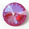 6 Stück Swarovski® Kristalle 1122 Rivoli 12mm, Crystal Royal Red DeLite Unfoiled *001L107D