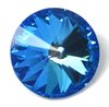 6 Stück Swarovski® Kristalle 1122 Rivoli 12mm, Crystal Royal Blue DeLite Unfoiled *001L110D